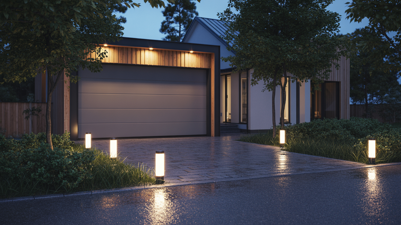 automatic lights driveway carport garage