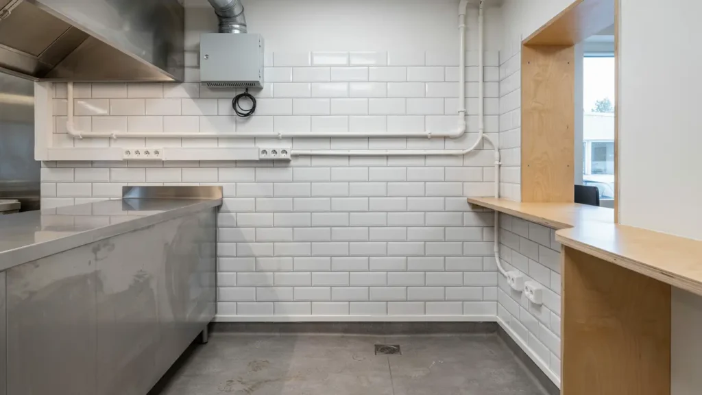 elrenovering i restaurangkok och serveringsyta i vega handen 1737